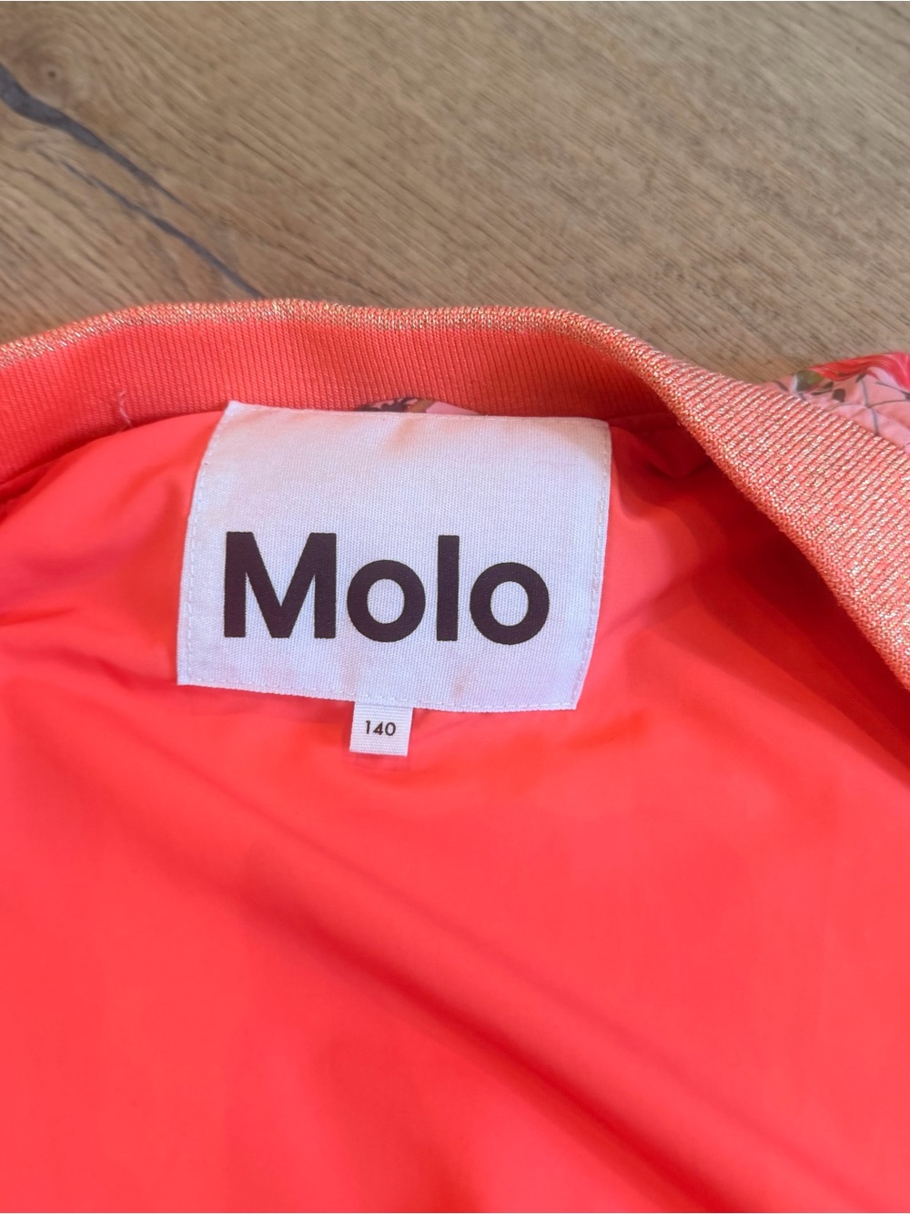 Molo Pink Floral Bomber Jacket with Multicolor Blooms - Picture 6 of 7